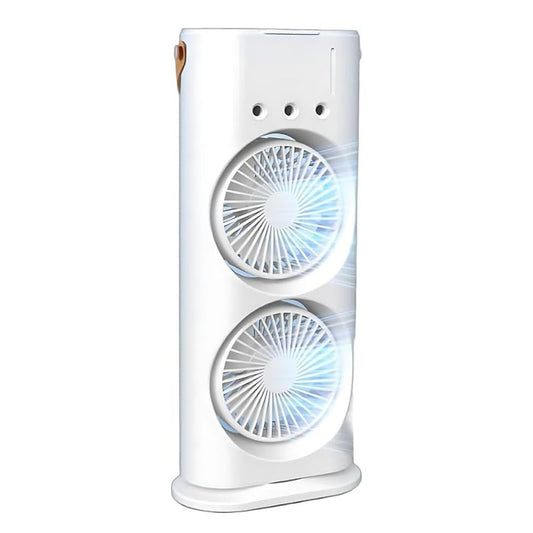 3-in-1 Mini Portable AC with Dual Fans, LED Light