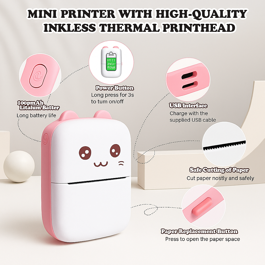 Home co-Mini Portable Printer